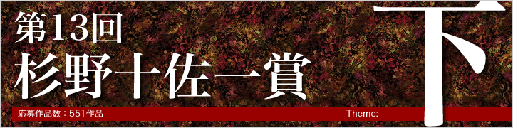 第１３回杉野十佐一賞